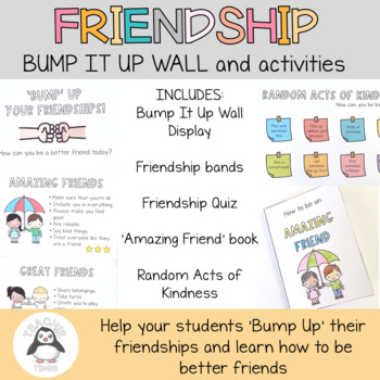 Friendship Bump It up Wall and Friendship Activities by Teachie Tings