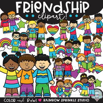 friendship kids clipart