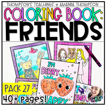 Preview of Friendship Coloring Pages | Kids Coloring Book | Coloring Sheets