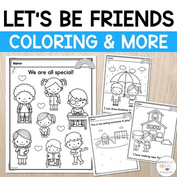 friends playing coloring pages