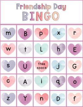 Friendship Day | Valentine's Day | BINGO with CVC and Letter Recognition