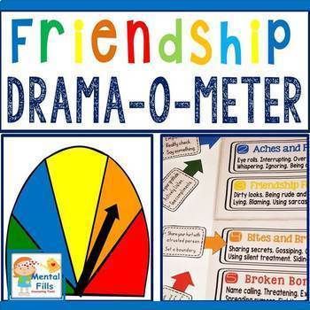 Preview of Friendship Drama-O-Meter Poster & Activity for Relational Aggression