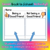 Friendship Drawings for Back to School! (Example & Non-Example)