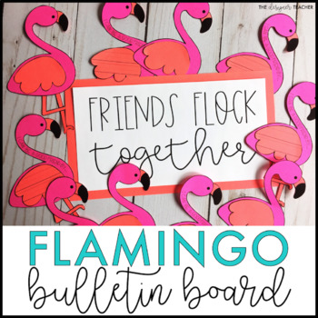Preview of Friendship Flamingo Summer June Bulletin Board and Door Decor Craft 