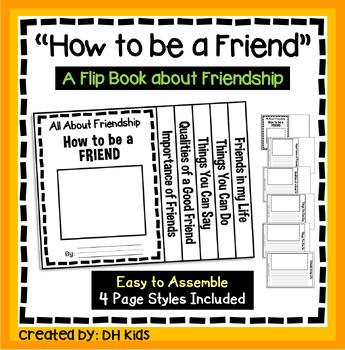 Preview of Friendship Flip Book - How to be a Friend - Social Emotional Learning SEL