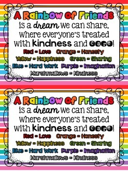 Preview of Friendship Freebie {Rainbow of Friends} {Beginning of the Year Activity}