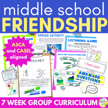 Preview of Friendship & Conflict Resolution Group Counseling Lesson Plans for Middle School