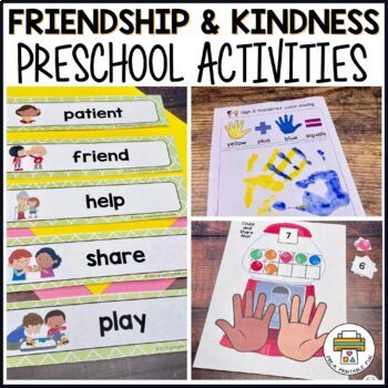 Preview of Friendship & Kindness Preschool Activities
