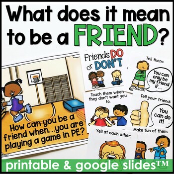 Preview of Friendship Activities and Friendship Skills Lesson