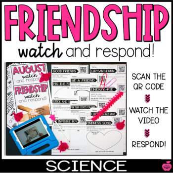 Preview of Friendship QR Watch and Respond | Back to School