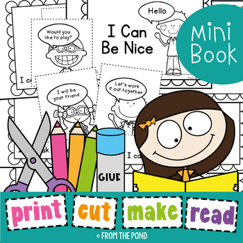 Preview of Friendship Skills Printable Reader - I Can Be Nice