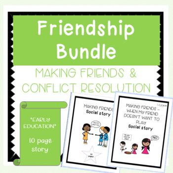 Preview of Friendship Social Story Bundle for Early Education