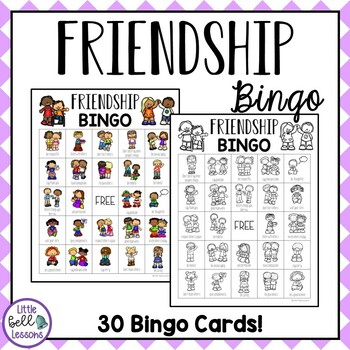 Preview of Friendship Themed Bingo Activity