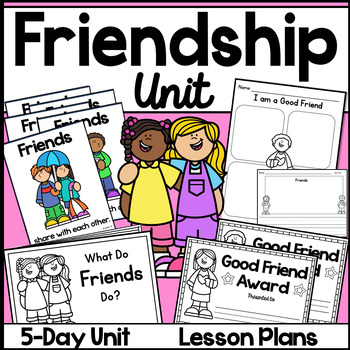 Preview of Friendship Activities / Friends Unit:  Posters Book Graphic Organizers Writing