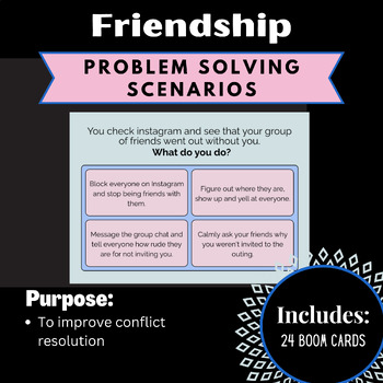 Preview of Friendships Problem-based Scenario Questions - ASD