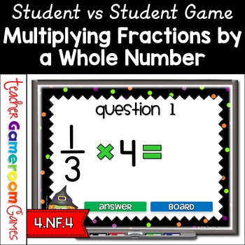 Preview of Multiplying Fractions by Whole Numbers Powerpoint Game