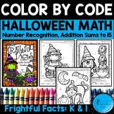 Halloween Math Color By Code: Addition to 15 Worksheets fo
