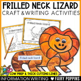 Frilled Neck Lizard Craft & Writing | Australian Animals, 