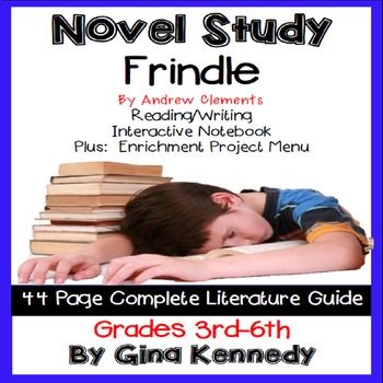 Preview of Frindle Novel Study and Project Menu; Plus Digital Option