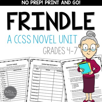 Preview of Frindle Novel Unit for Grades 4-7 Common Core Aligned