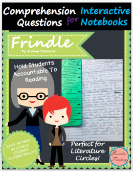 Preview of Frindle Comprehension Questions for Interactive Notebooks