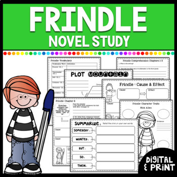 Preview of Frindle Novel Study | Digital & Print  | Distance Learning