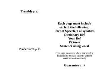 Preview of Frindle Vocabulary Booklets