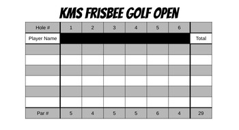 Preview of Frisbee Golf Map/Scorecard (Google Slides)