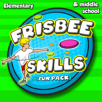 Preview of Frisbee Skills & games - fun pack for PE (25 activities for elementary grades)