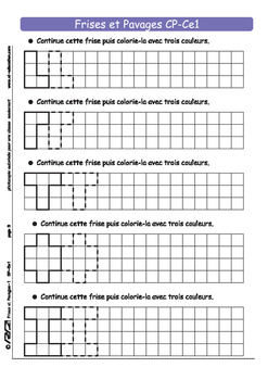 Frises Et Pavages1 Cp Ce1 By Rd Education Teachers Pay Teachers