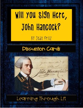 Preview of Fritz WILL YOU SIGN HERE, JOHN HANCOCK? - Discussion Cards (Answer Key Included)