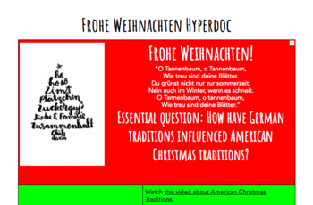 Preview of Froehe Weihnachten Hyperdoc