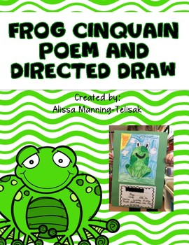 Preview of Frog Cinquain Poem and Directed Draw (Freebie)