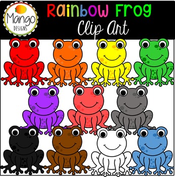 blue frog clipart