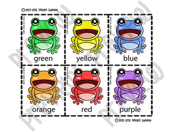 Matching ZOOM TREE FROG; Triple Color Frog Color Match 