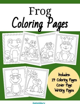 Frog Coloring Pages by Katie Mary | TPT