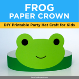 Frog Costume Headband, Toad Printable Paper Crown Activity