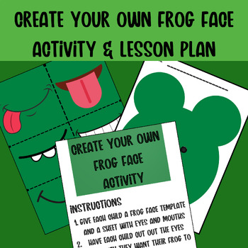 Preview of Frog Face Lesson Plan and Activity - Fine Motor Development and Assessment
