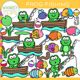 Frog Fishing Clip Art
