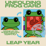 Frog Folding Coloring Card -  Leap Year Movable Coloring P