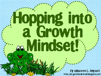 Preview of Frog Growth Mindset Posters (Hopping into a Growth Mindset!)