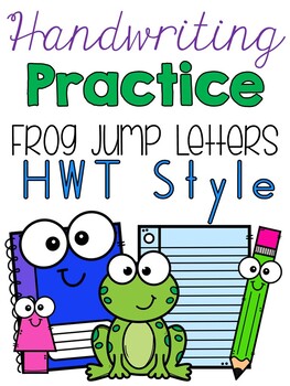 Preview of HWT Style Handwriting Practice Frog Jump Letters