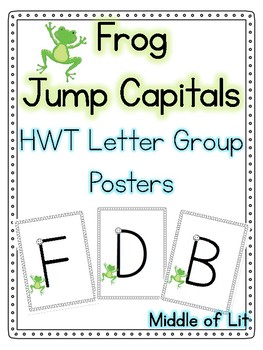 Preview of Frog Jump Capitals - Handwriting Without Tears Style