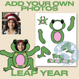 Frog Leap Year Day Split Pin String Puppet Craft, Letter F