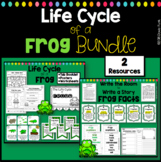 Frog Life Cycle Booklet and Writing Activity Bundle