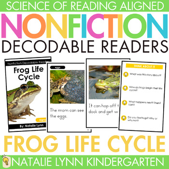 Preview of Frog Life Cycle Differentiated Nonfiction Decodable Readers Science of Reading
