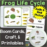 Frog Life Cycle Digital Boom Cards & Printable Pages, Craf
