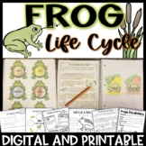 Frog Life Cycle: Eggs, tadpole, froglet, adult frog / Dist