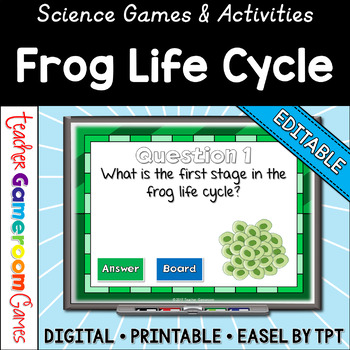 Preview of Frog Life Cycle Mini Powerpoint Game