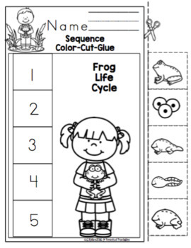 Frog Life Cycle Math & Literature "No Prep" by Preschool Printable